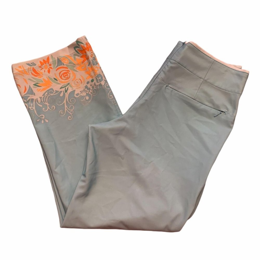 Nike dri fit cropped pants size Xsmall mint green, teal - Picture 3 of 12